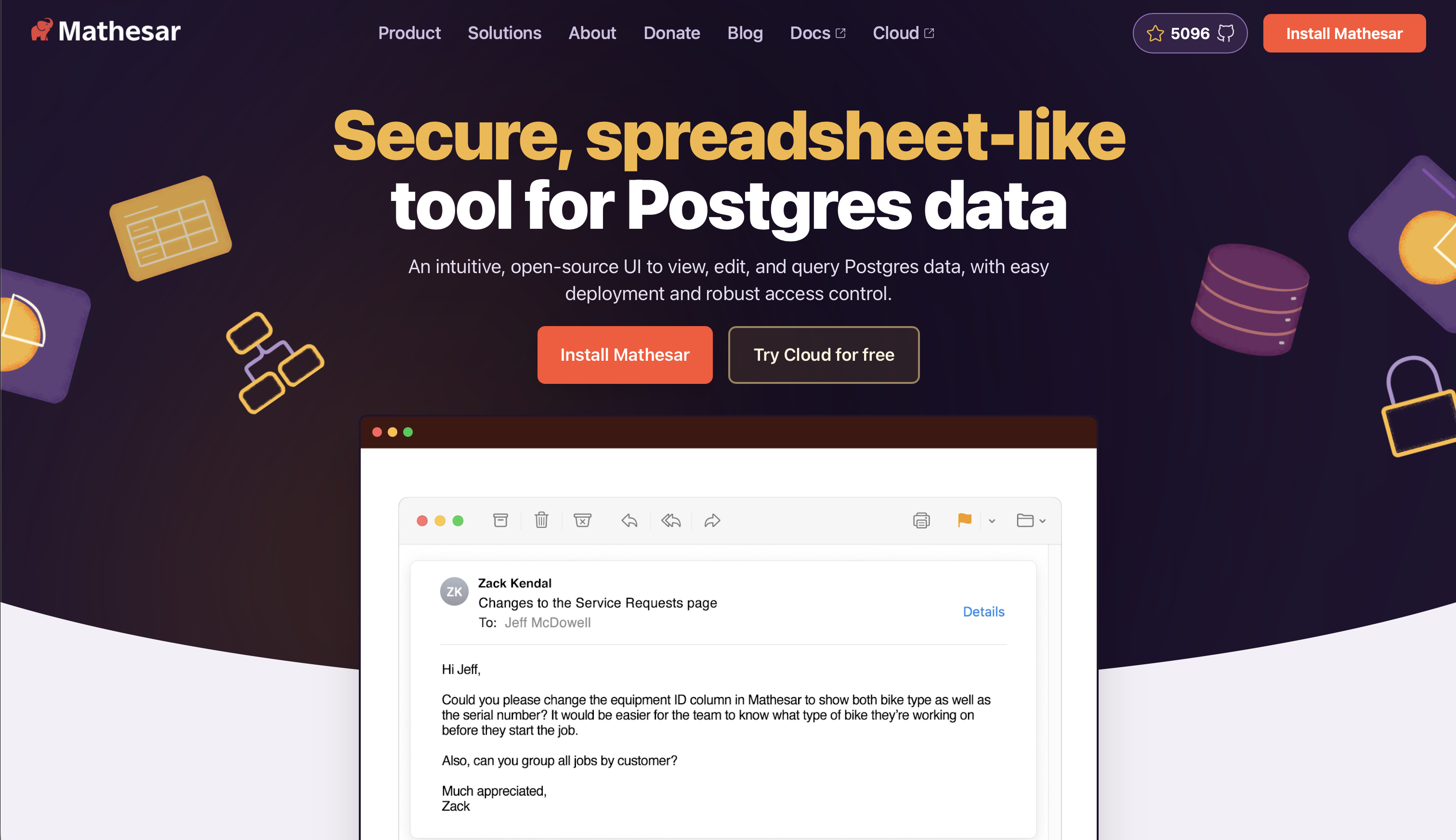 Mathesar screenshot